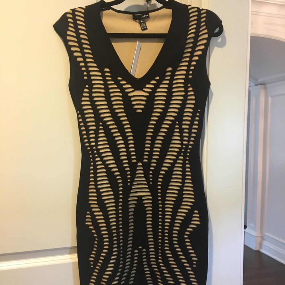 Bloomingdales Aqua bandage dress